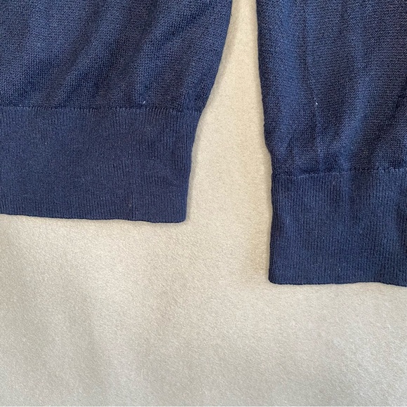 Banana Republic Sweater Luxury Blend Silk Cashmere Cotton Blue Men’s Size Medium - Picture 5 of 9